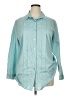 Chico's Teal Long Sleeve Button-Down Shirt Size XL (3) - photo 1