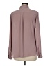 Ann Taylor LOFT 100% Polyester Solid Gray Long Sleeve Blouse Size M - photo 2