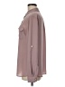 Ann Taylor LOFT 100% Polyester Solid Gray Long Sleeve Blouse Size M - photo 5
