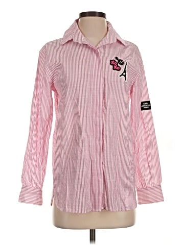 Karl Lagerfeld Paris Long Sleeve Button-Down Shirt (view 1)