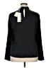 Etcetera Black Long Sleeve Silk Top Size 16 - photo 2