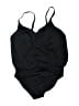 Lands' End Solid Black One Piece Swimsuit Size 10 - photo 1
