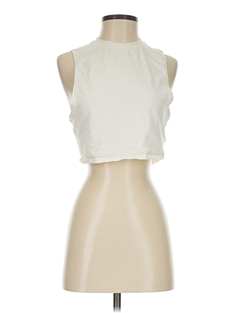Pre-owned Forever 21 Tank Top Ivory Halter Neckline Tops
