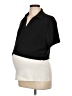 H&M Mama Black Short Sleeve Blouse Size L - photo 1