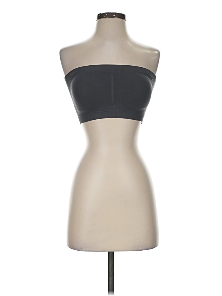 Pre-owned Idea Tube Top Gray Strapless Neckline Tops