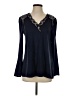 Sugar Lips Blue Long Sleeve Henley Size XS - photo 1