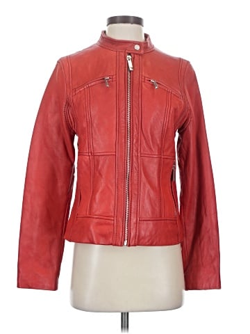 MICHAEL Michael Kors Leather Jacket (view 1)