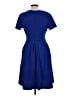 Unbranded Solid Blue Casual Dress Size L - photo 2