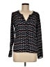 Candie's 100% Polyester Black Long Sleeve Blouse Size M - photo 1