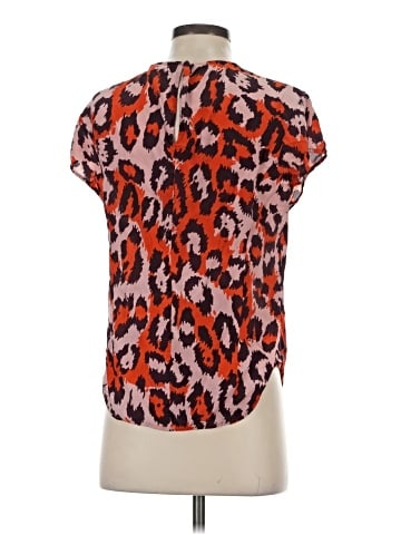 Diane von Furstenberg Short Sleeve Silk Top (view 2)