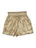 Shein 100% Polyester Metallic Gold Shorts Size 4 - photo 1