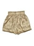 Shein 100% Polyester Metallic Gold Shorts Size 4 - photo 2