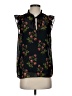 Point Sur 100% Polyester Black Sleeveless Blouse Size S - photo 1
