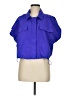 Tek Gear 100% Nylon Blue Purple 3/4 Sleeve Button-Down Shirt Size M - photo 1