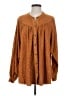 Free People Brown Long Sleeve Blouse Size XS - photo 1