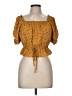 Lost + Wander 100% Polyester Yellow 3/4 Sleeve Blouse Size M - photo 1