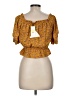 Lost + Wander 100% Polyester Yellow 3/4 Sleeve Blouse Size M - photo 2