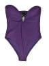 Zara Solid Purple One Piece Swimsuit Size M - photo 1