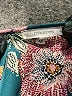Maurices 100% Polyester Floral Teal Short Sleeve Blouse Size M - photo 7