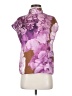 MNG Floral Purple Short Sleeve Blouse Size XS - photo 1
