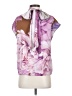 MNG Floral Purple Short Sleeve Blouse Size XS - photo 2