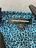 Express Design Studio Animal Print Teal Long Sleeve Blouse Size S - photo 7