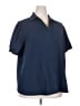 Lush 100% Polyester Solid Blue Short Sleeve Blouse Size 3X - photo 1