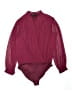 Gibson Look 100% Polyester Burgundy Long Sleeve Blouse Size M - photo 1
