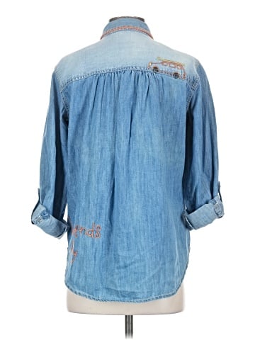 Pilcro 3/4 Sleeve Button-Down Shirt (view 2)