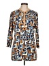 J. McLaughlin Print Blue 3/4 Sleeve Blouse Size L - photo 1