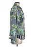 Liz Claiborne 100% Polyester Print Green Long Sleeve Blouse Size L - photo 4