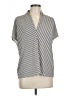 H&M Stripes Silver Short Sleeve Top Size L - photo 1
