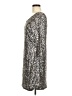 LC Lauren Conrad 100% Polyester Metallic Silver Cocktail Dress Size M - photo 5