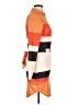Assorted Brands Color Block Orange Casual Dress Size L - photo 4