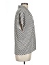 H&M Stripes Silver Short Sleeve Top Size L - photo 4