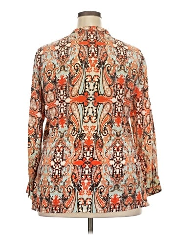 Doncaster Collection Long Sleeve Silk Top (view 2)