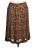 Alfani 100% Silk Tweed Brown Silk Skirt Size 12 Petite - photo 1