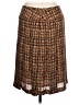 Alfani 100% Silk Tweed Brown Silk Skirt Size 12 Petite - photo 2