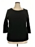 Talbots Outlet 100% Cotton Black 3/4 Sleeve Top Size 3X - photo 1