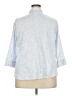 Apt. 9 Print Blue 3/4 Sleeve Button-Down Shirt Size 2X - photo 2