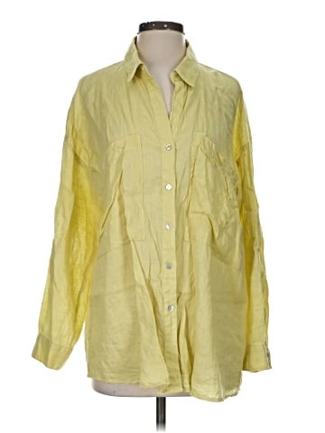 Magaschoni 3/4 Sleeve Button-Down Shirt (view 1)
