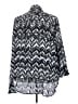 Universal Standard 100% Rayon Chevron-herringbone Blue Long Sleeve Blouse Size 24 (XL) - photo 2