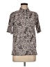 Lands' End Paisley Silver Short Sleeve Turtleneck Size M - photo 1