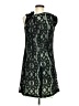 Madison Leigh 100% Polyester Graphic Green Cocktail Dress Size 8 - photo 2