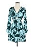 Assorted Brands Print Teal Casual Dress Size M - photo 1