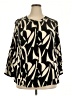 Intro 100% Rayon Black 3/4 Sleeve Blouse Size 2X - photo 1