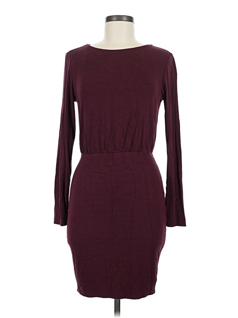 Pre-owned Lulus Casual Dress In Burgundy