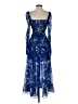 Sau Lee 100% Polyester Blue Cocktail Dress Size 2 - photo 2