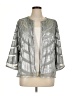 Travelers by Chico's 100% Polyester Metallic Silver Jacket Size XL (3) - photo 1
