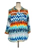Cato 100% Rayon Blue 3/4 Sleeve Blouse Size 18 - photo 1